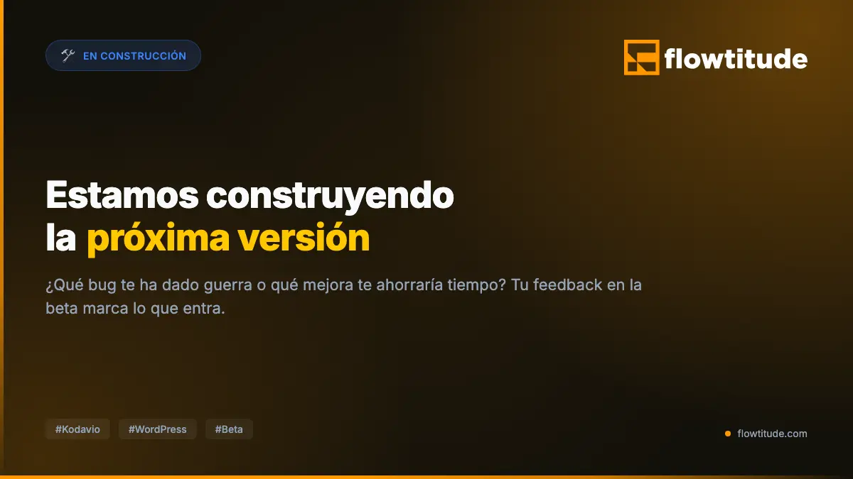 Ya estamos trabajando en la próxima versión de Kodavio.