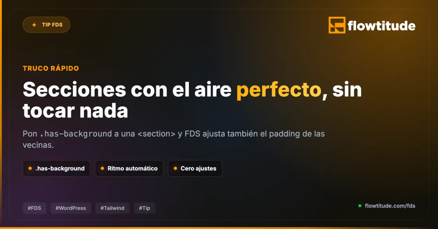 Secciones con el aire perfecto, sin tocar nada