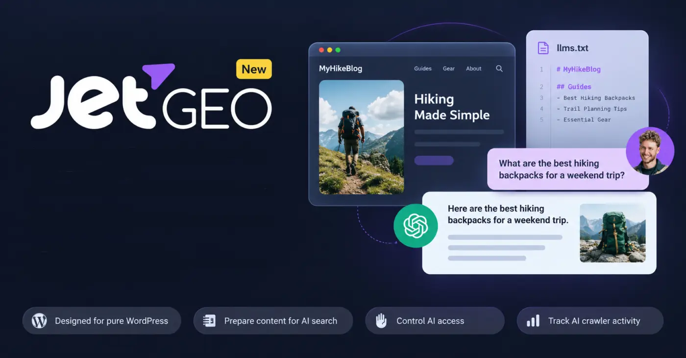 JetGEO: el nuevo plugin de Crocoblock para decidir qué ve la IA de tu web