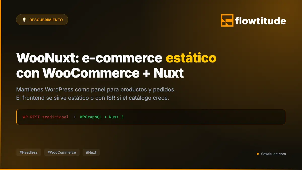 WooNuxt: e-commerce estático con WooCommerce + Nuxt + Tailwind