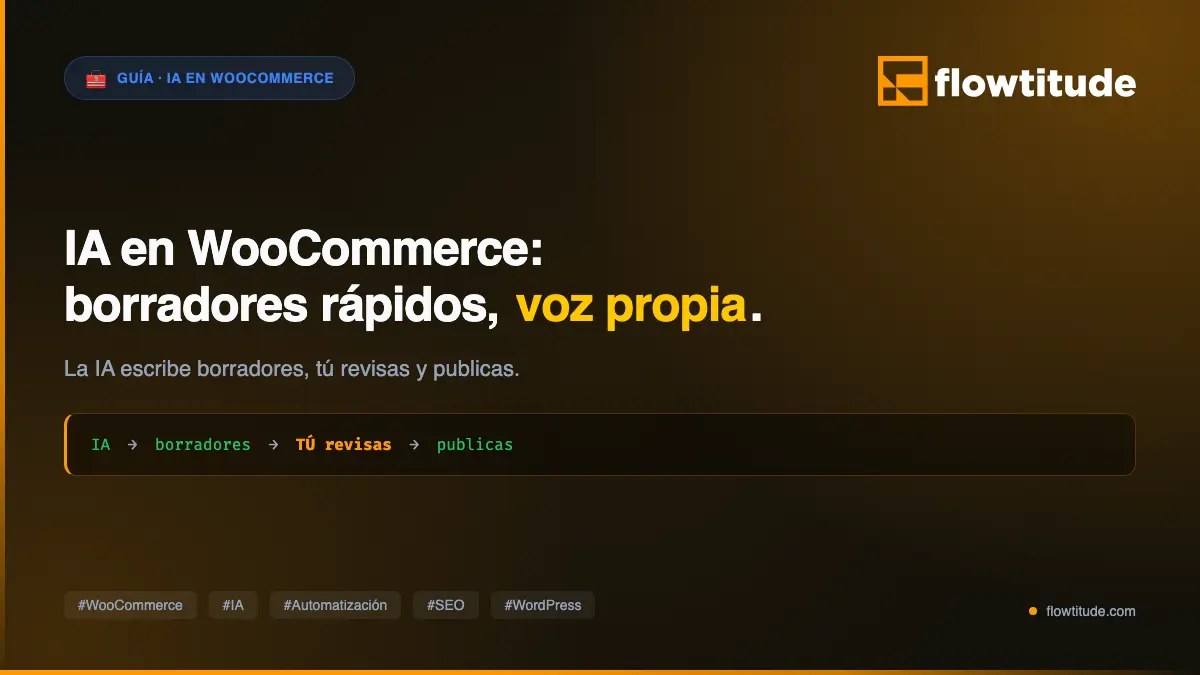 Flujos de IA para WooCommerce: cómo automatizar borradores de producto sin caer en contenido genérico