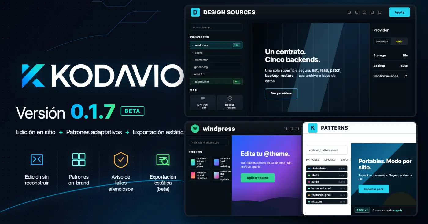 Kodavio 0.1.7 — qué hay de nuevo