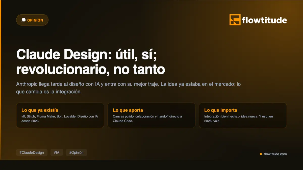 Claude Design: útil, sí; revolucionario, no tanto