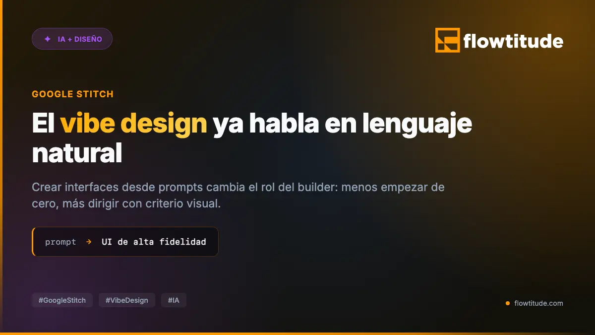Google Stitch y el vibe design: el diseño visual empieza a hablar en lenguaje natural